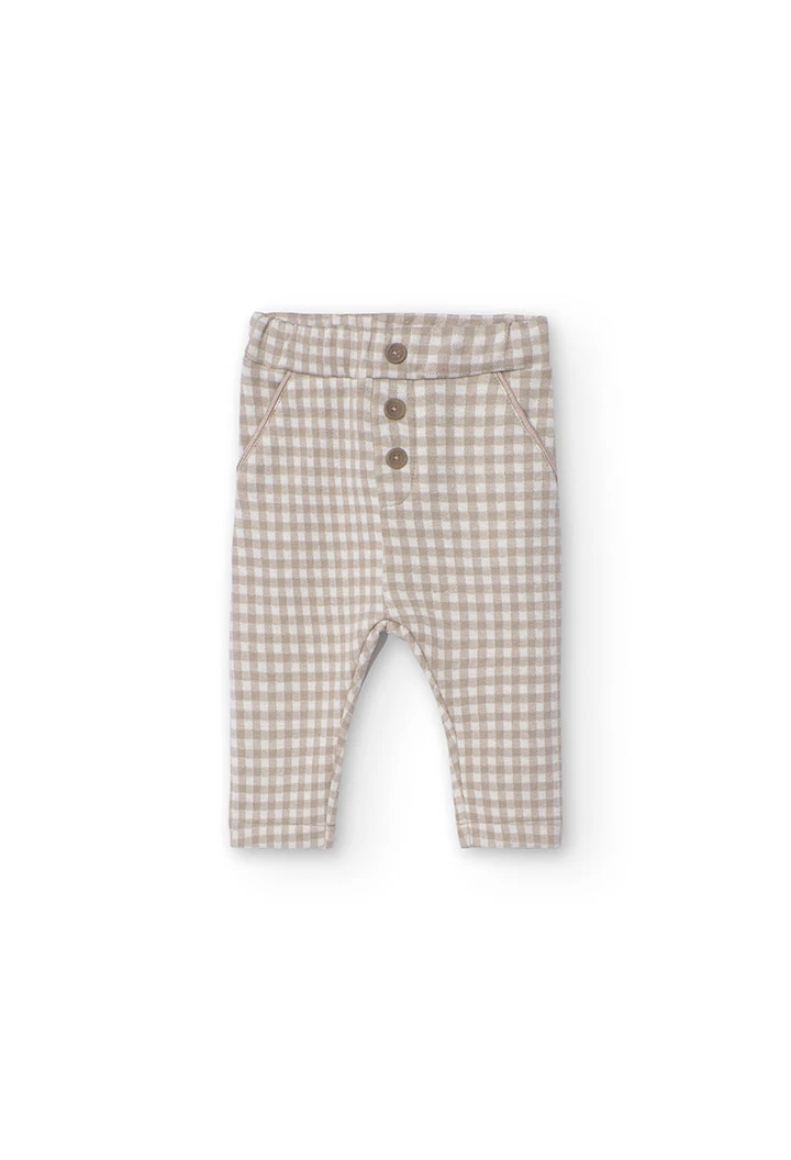 Ensemble chemise et pantalon pour bébé garçon avec imprimé à carreaux