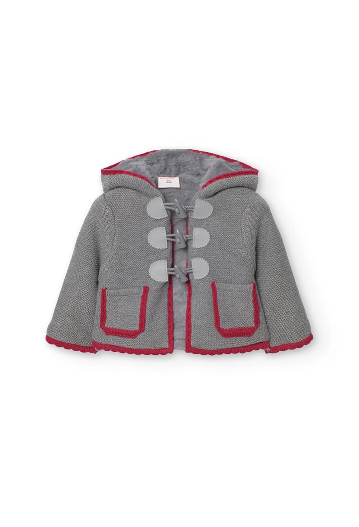 Strickjacke für Baby-Jungen in Grau