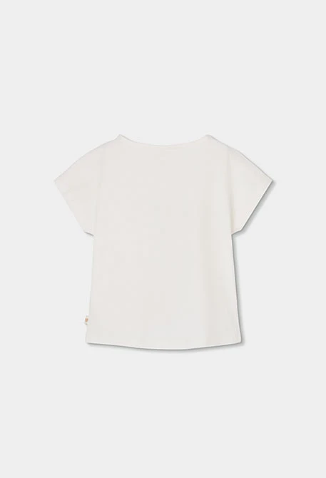 Camiseta niña blanca punto