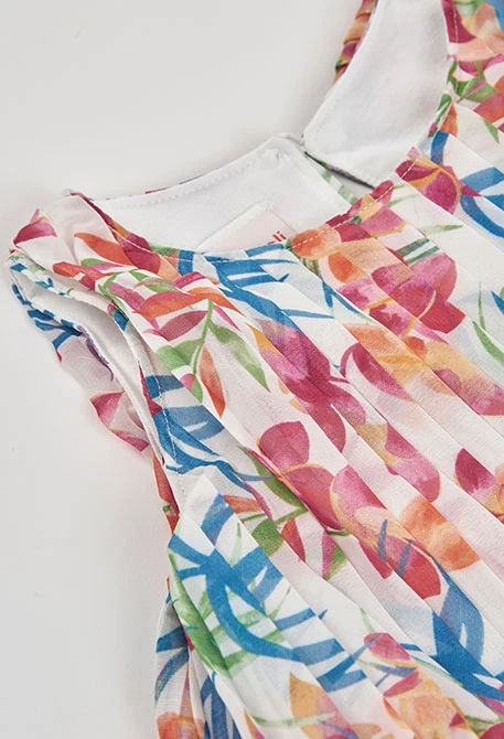 Vestido estampado folhas