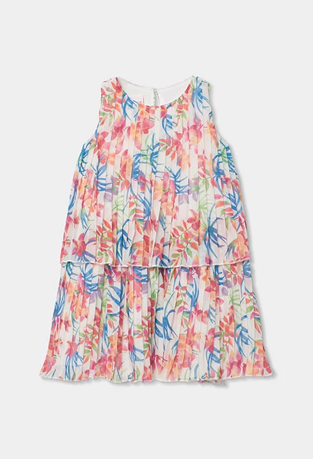 Leaf print dress