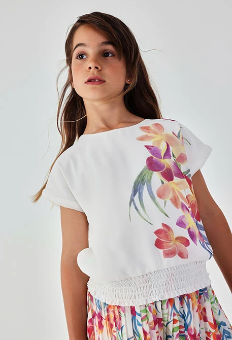 Blusa bambina fiori
