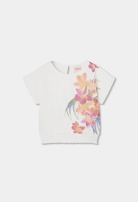 Mädchenbluse mit Blumenmuster