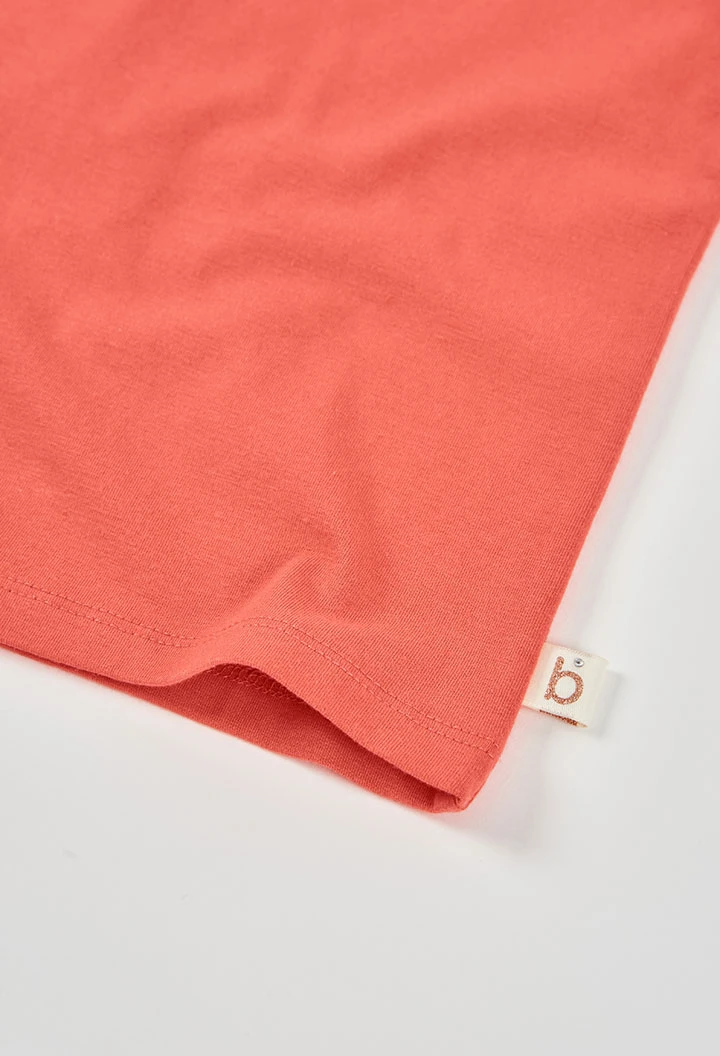 T-shirt fille coton fraise