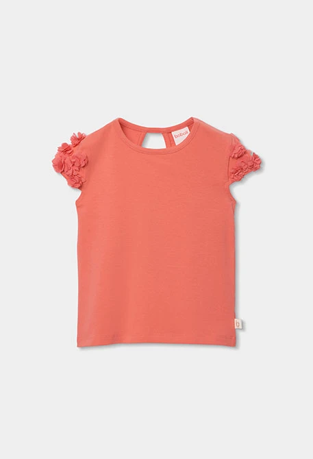 Camiseta niña algodón fresa