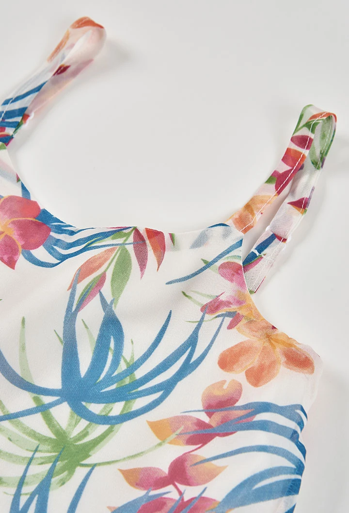 Blusa menina estampada folha