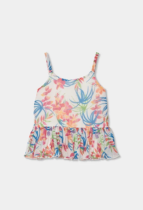 Mädchenbluse mit Blattmuster