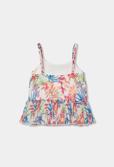 Mädchenbluse mit Blattmuster