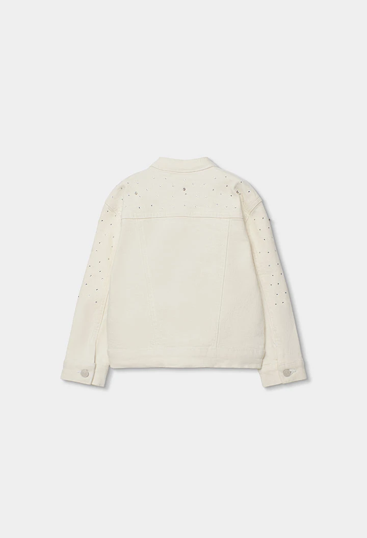 Veste en sergé pour fille avec détails brillants