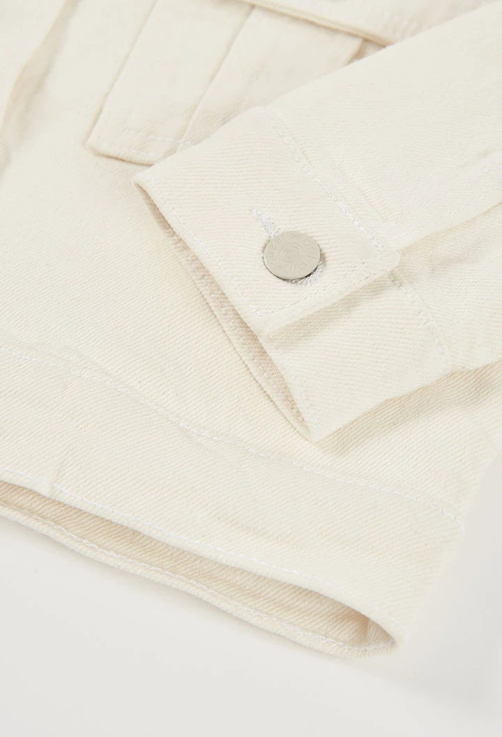 Giacca in twill per bambina con dettagli brillanti