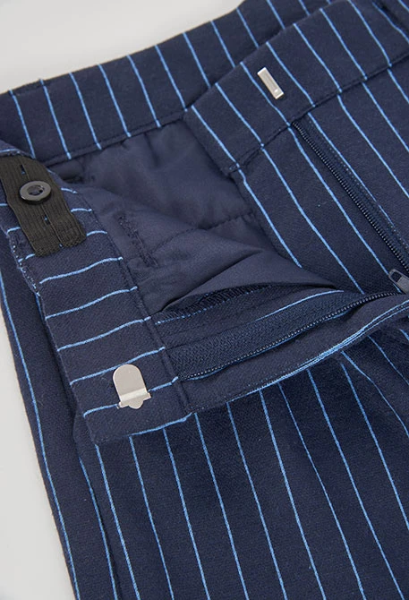Gestreiftes Strickhose Mädchen Marineblau