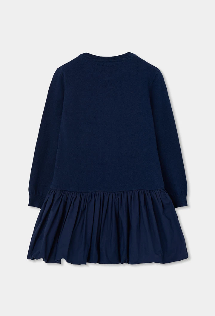 Vestito in maglia blu navy con paillettes