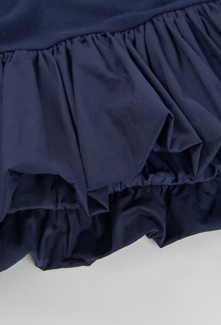 Marineblaues Strickkleid mit Pailletten
