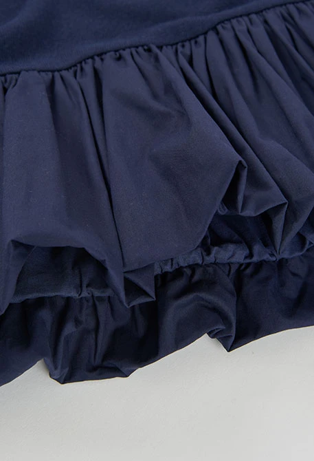 Navy blue knitted dress with sequins