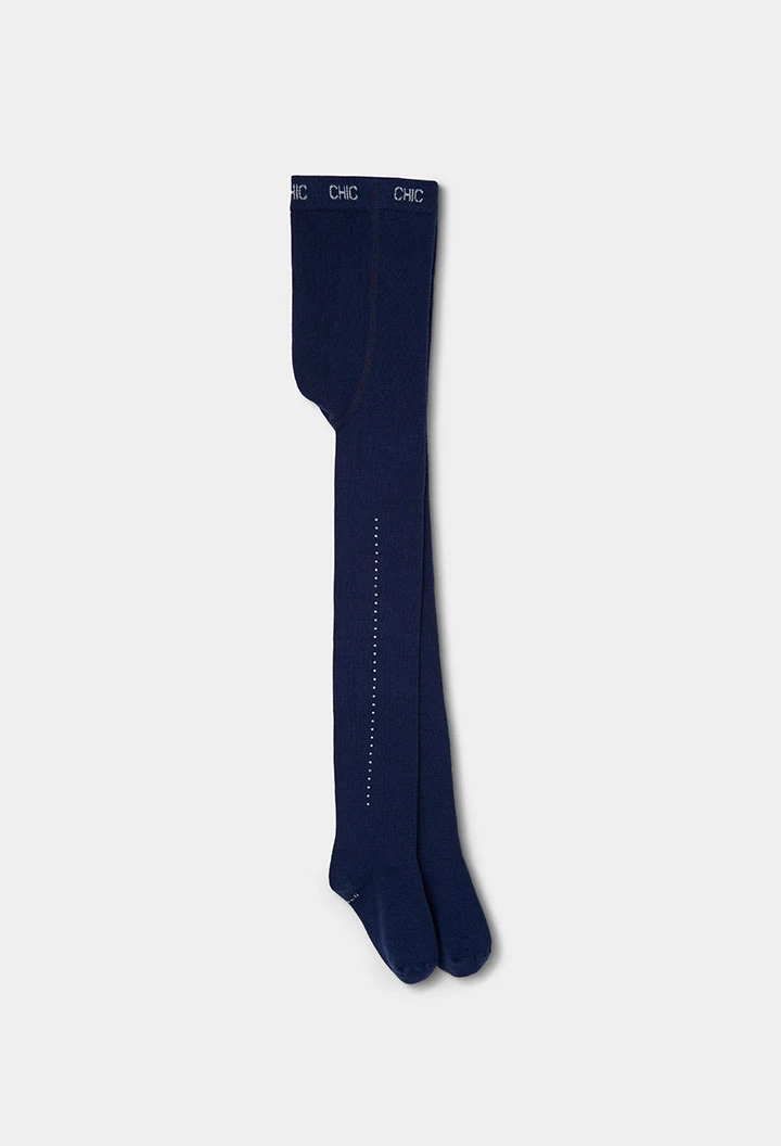 Marineblaues Leotard mit Perlen
