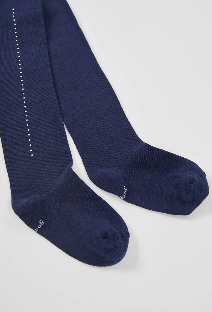 Marineblaues Leotard mit Perlen