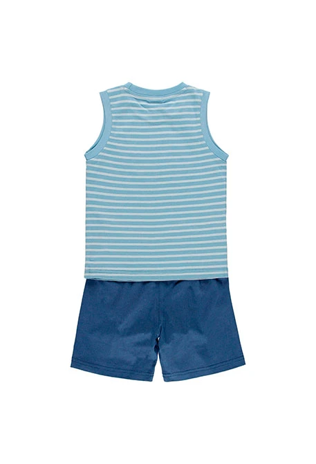 Pyjama en tricot à rayures - organique pour garçon