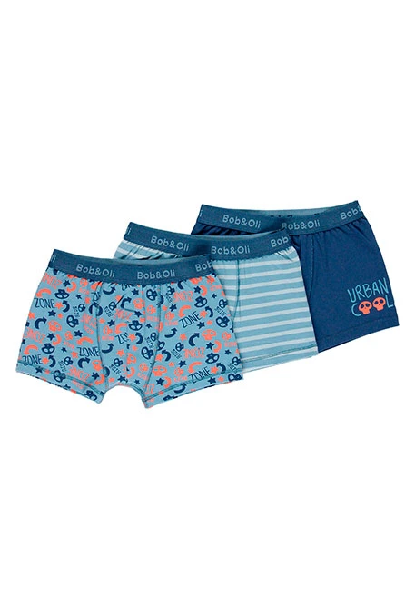 Pack de 3 boxers pour garçon - organique