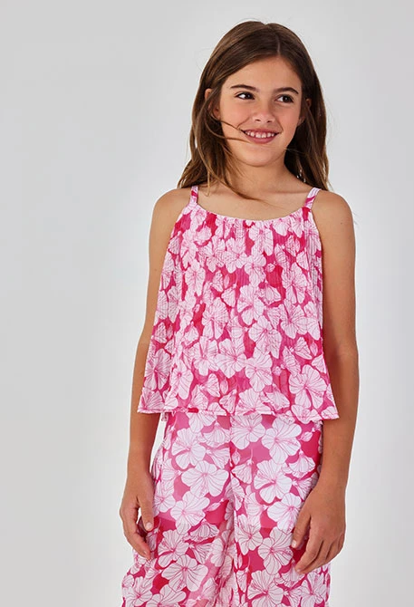 Macacão estampado rosa