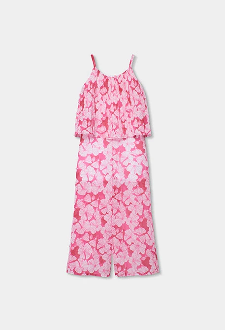 Macacão estampado rosa