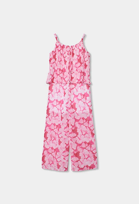 Pink printed jumpsuit