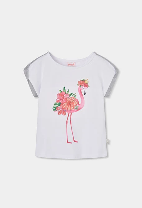 Camiseta niña algodón blanco