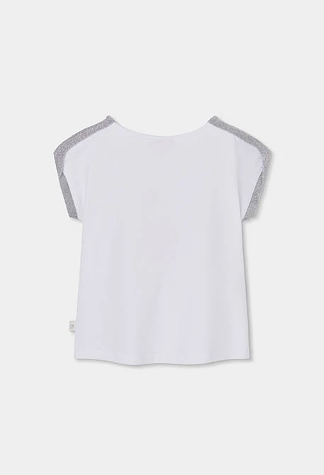 Mädchen T-Shirt aus weißer Baumwolle