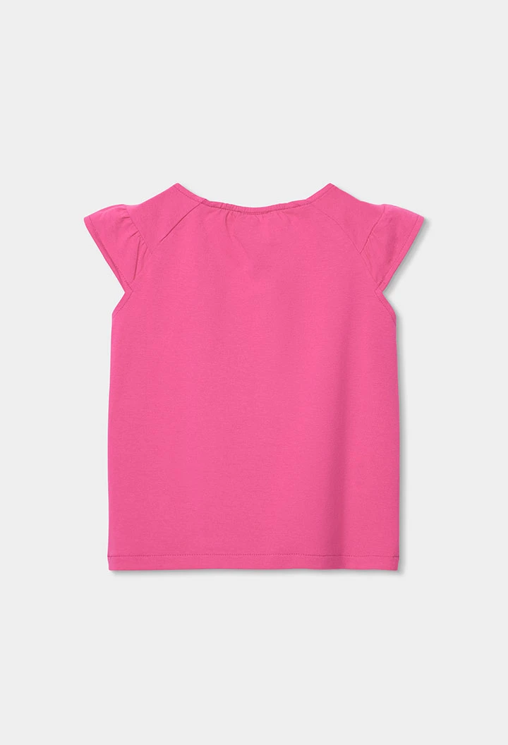 Camiseta niña color fresa