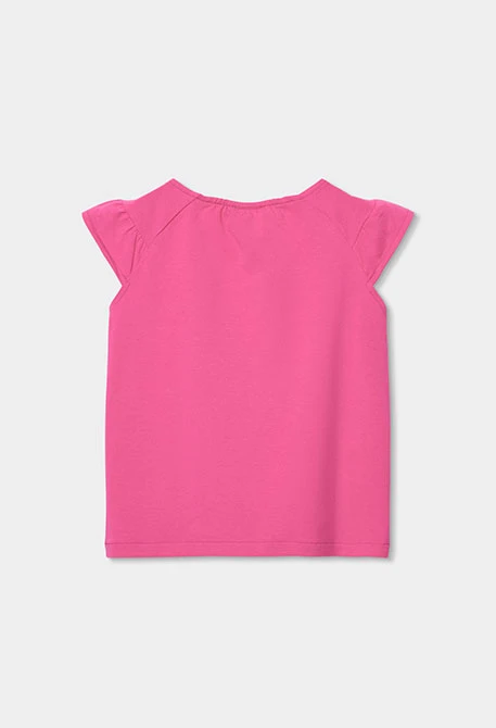 T-shirt fille couleur fraise