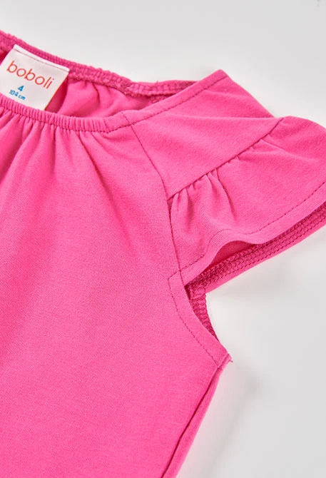 Strawberry-colored T-shirt for girls