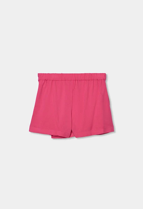 Erdbeerfarbener Rock-Shorts