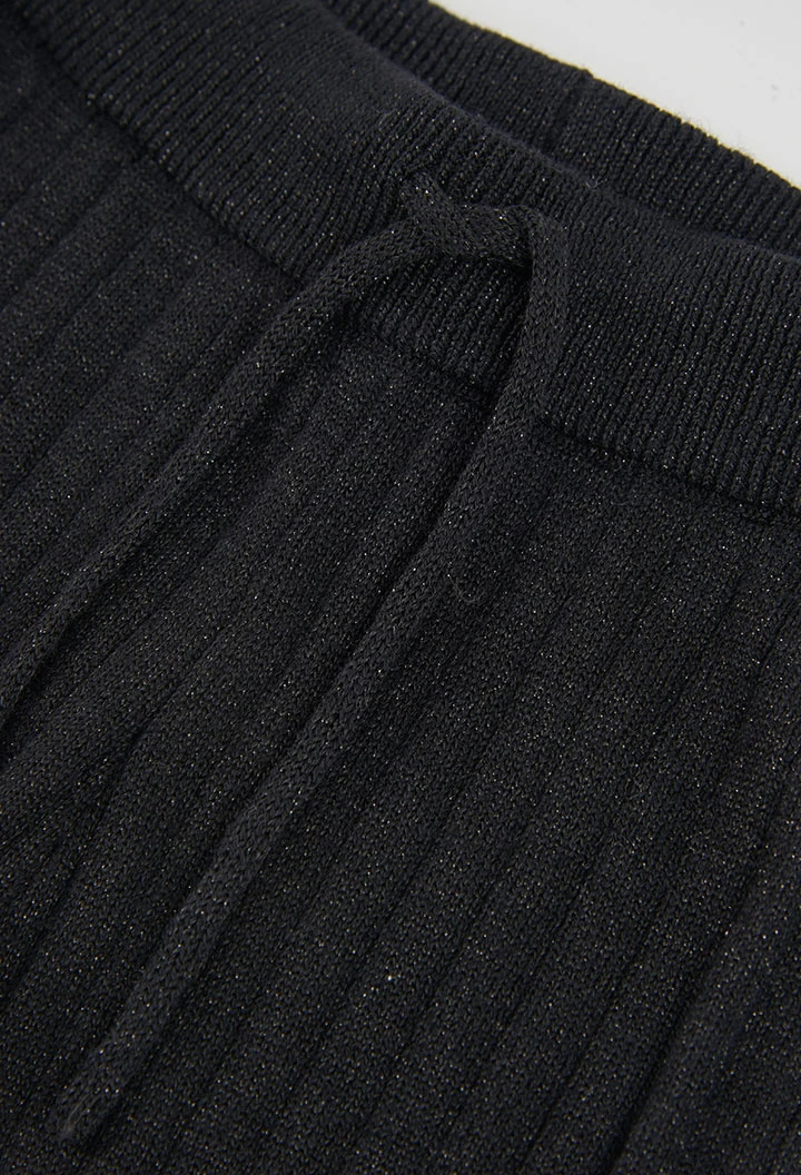 Pantalon fille noir avec clous