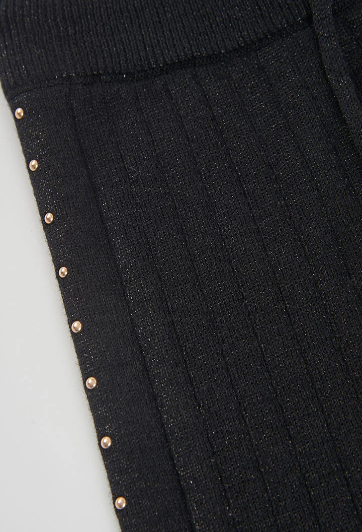 Pantalon fille noir avec clous