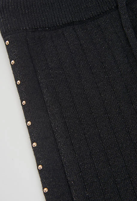Pantalon fille noir avec clous