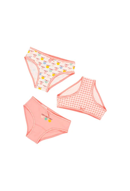 Pack de 3 culottes pour fille - organique