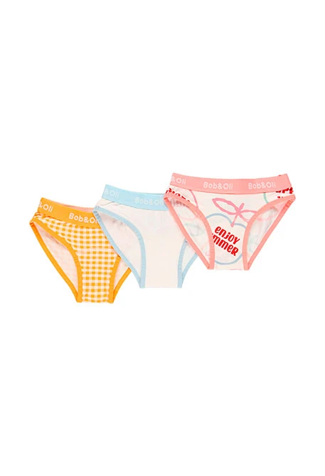 Pack de 3 culottes pour fille - organique