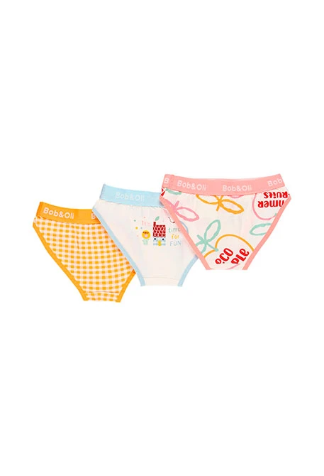 Pack de 3 culottes pour fille - organique