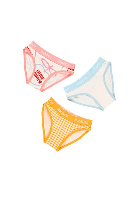 Pack de 3 culottes pour fille - organique