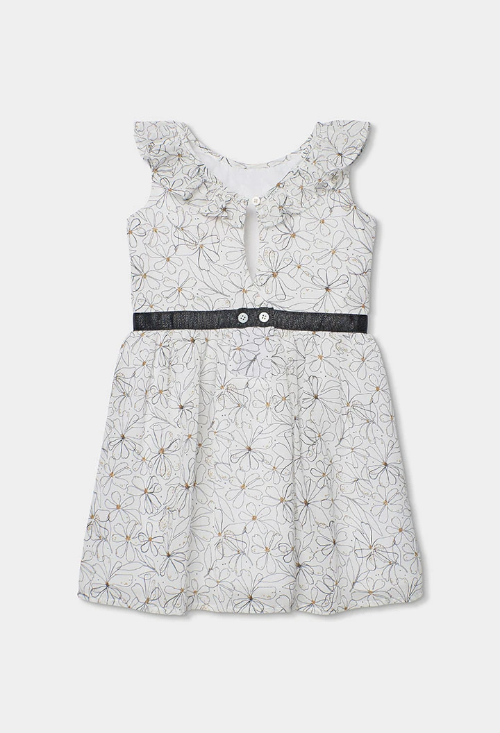 Robe blanche imprimée