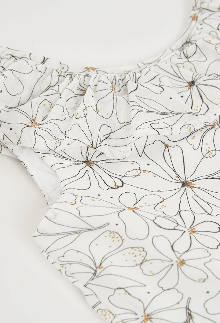 Vestit blanc estampat