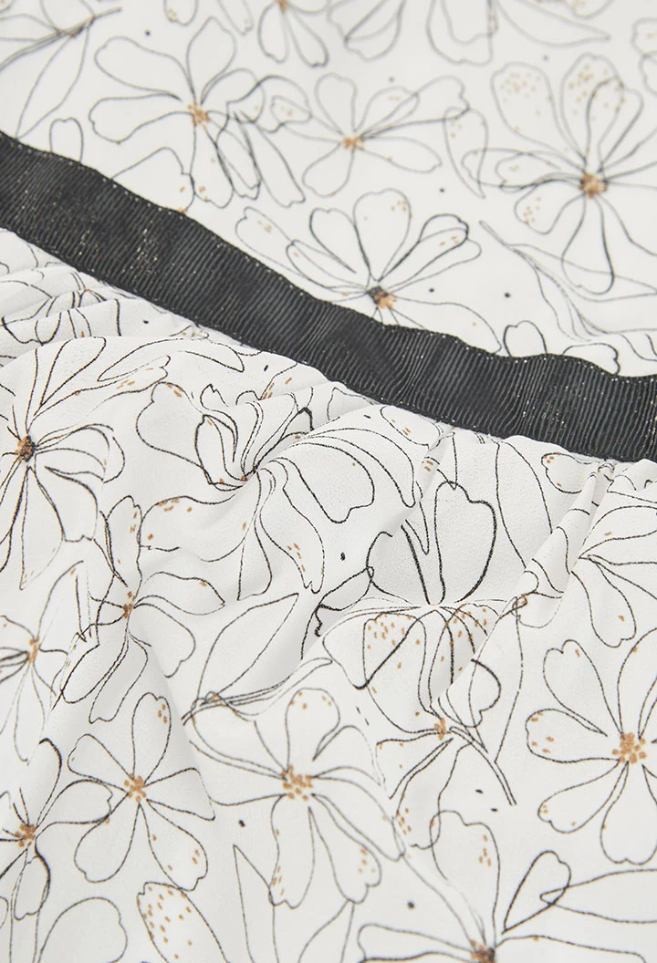 Robe blanche imprimée