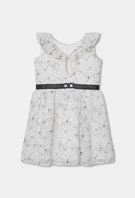 Vestit blanc estampat