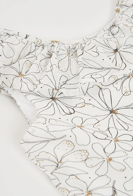 Vestit blanc estampat