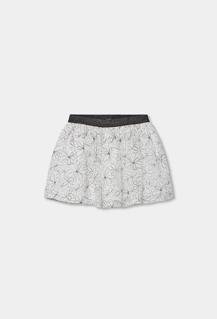faldilla blanca estampada