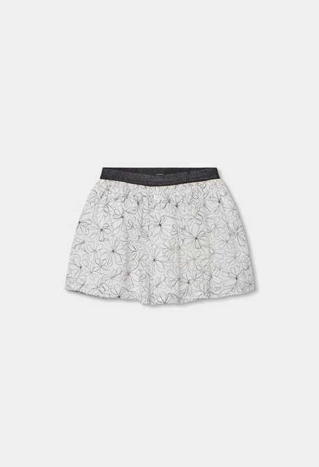 jupe blanche imprimée