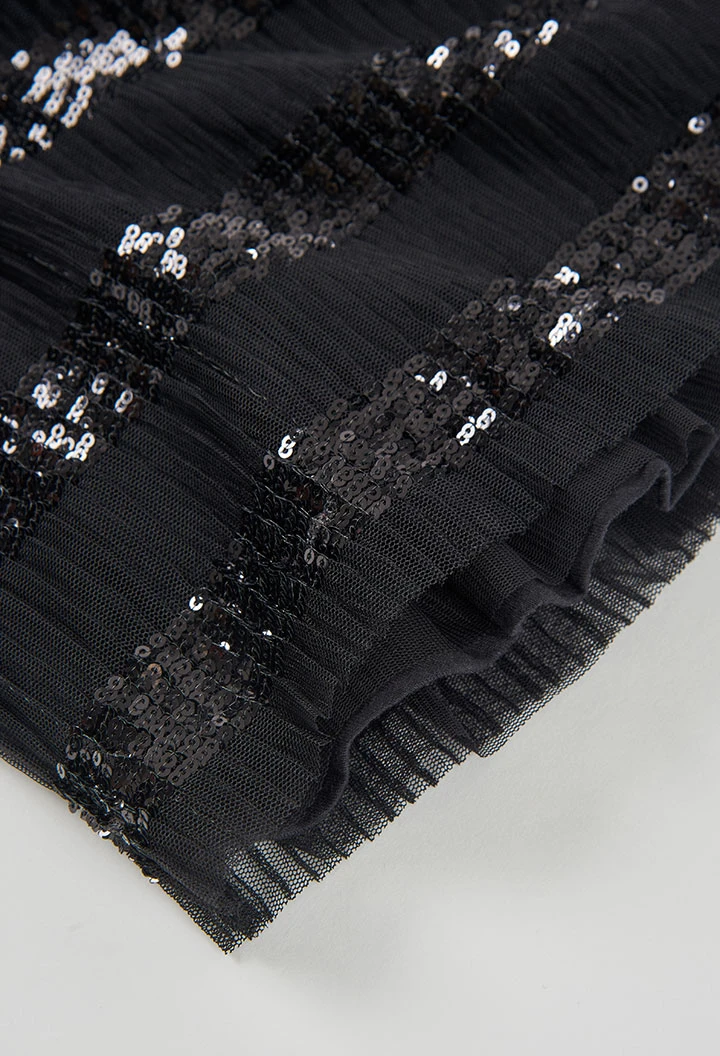 Jupe à sequins noire