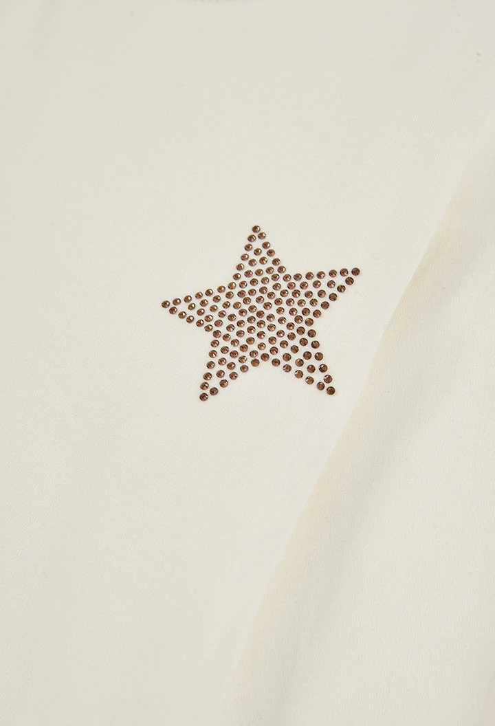 Samarreta de punt nena blanca amb estrelles