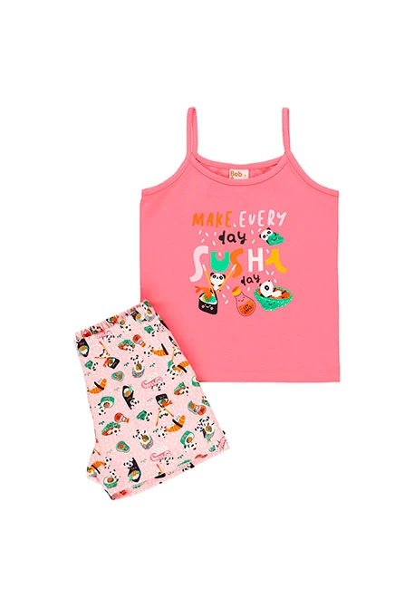 Pyjama à bretelles pour fille - organique