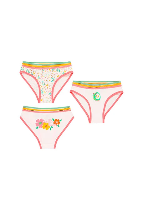 Pack de 3 culottes pour fille - organique