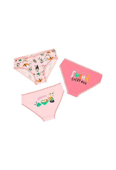 Pack de 3 culottes pour fille - organique
